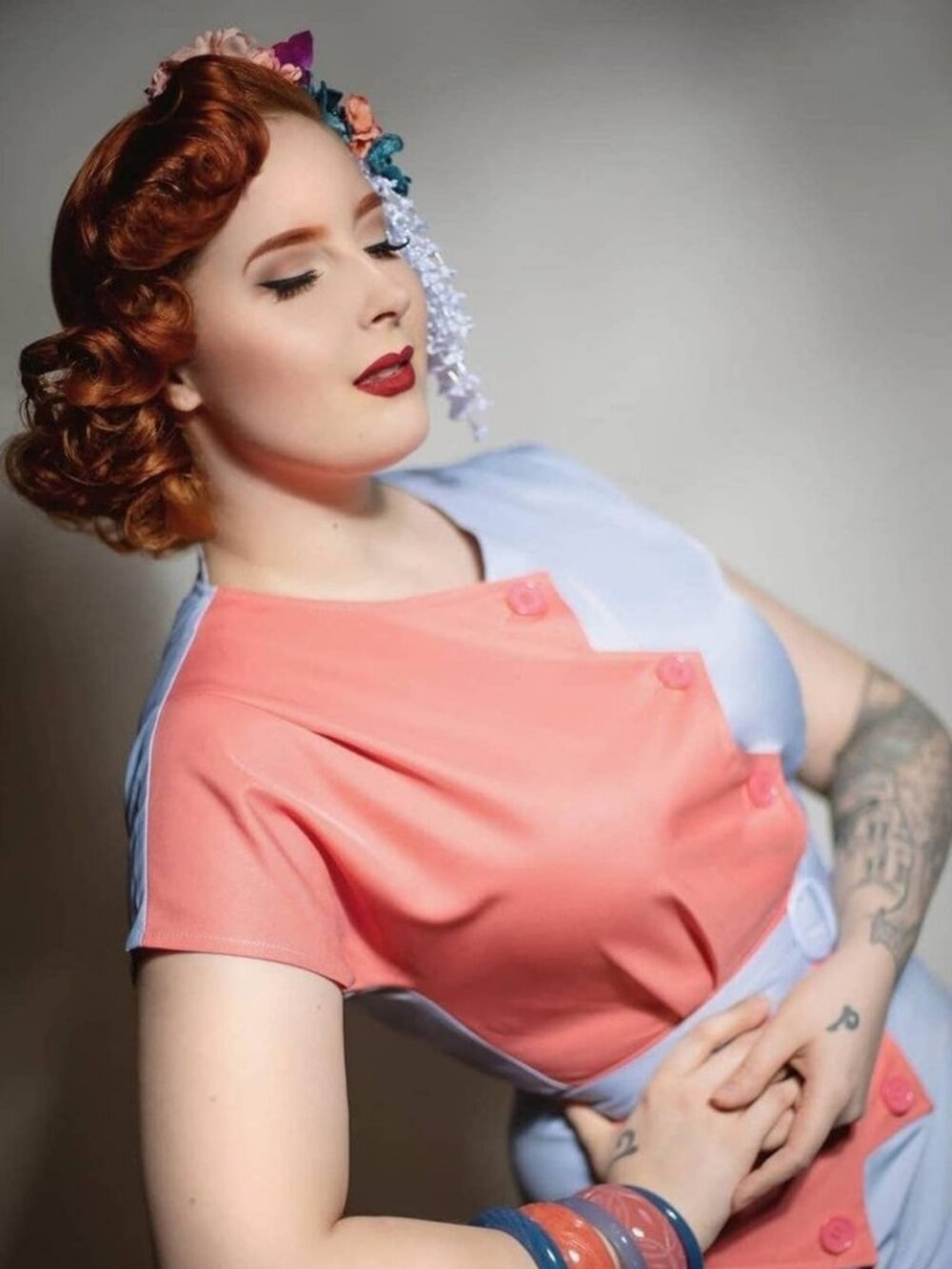 Astro Bettie Sawtooth Vintage-Style Dress EUC Size M